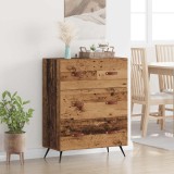 vidaXL Comodă cu sertare Lemn vechi 69,5 x 34 x 90 cm Lemn prelucrat 881486