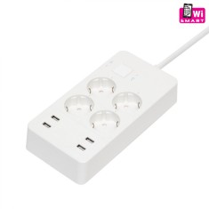 Home NV 4 distribuitor inteligent WIFI, 1,5 m, cablu H05VV-F 3G1,5 mm2, 4 prize cu impamantare, 4 porturi USB, max. 3680W, compatibil cu aplica?ia Tuy foto