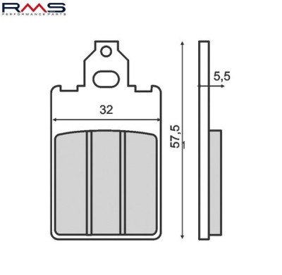 Set placute frana - Aprilia AF1 - Red Rose - Tuareg - Derbi GPR - Malaguti F12 - F15 - Piaggio Free - Yamaha DT 50cc (RMS) foto