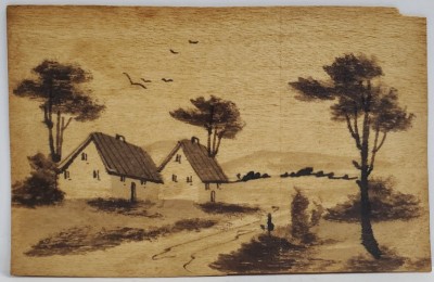 PEISAJ LA TARA , PENITA PE FURNIR , FORMAT CARTE POSTALA , INTERBELICA foto
