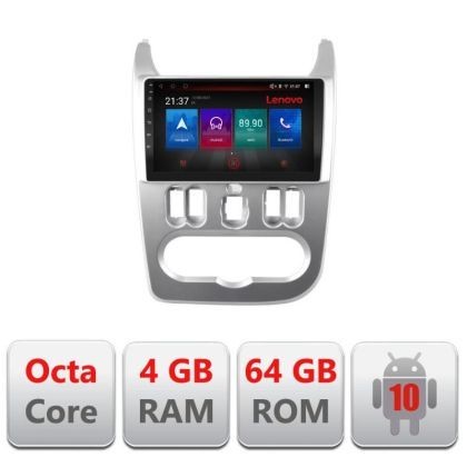 Navigatie Dacia Duster 2010-2012 E-099 Octa Core cu Android Radio Bluetooth Internet GPS WIFI DSP 4+64GB 4G CarStore Technology