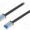 Patch cord S/FTP 6a 7,5m 26AWG LOGILINK Cu PE negru