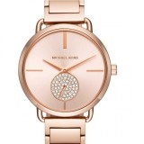 Ceas Dama Michael Kors Portia MK3640, Rose Gold, Bratara Metalica, 37mm, Rezistent la Apa