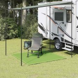 Covor Cort Camping vidaXL Verde Deschis 250x250cm HDPE Impermeabil Protectie UV Ocheti