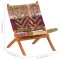 Scaun pliant Chindi din material textil multicolor - 13