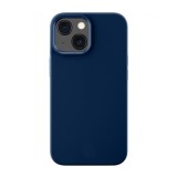 Husa silicon apple iphone 15 plus, soft matt, protectie camera foto, albastru