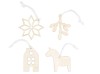 Set 8 ornamente din lemn pentru brad de craciun Papierdrachen - RESIGILAT
