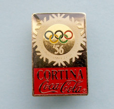 Insigna Pin Olimpica Coca Cola - CORTINA 1956 foto