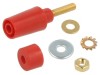 Soclu banană 4mm 32A 1kV roşie aurită izolată