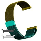 Curea otel, Milanese Loop Slim, compatibila cu Samsung Galaxy Watch8 40mm, Green Mix