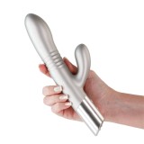 Vibrator Rabbit Royals Grace, Cenusiu Metalizat, 24 cm
