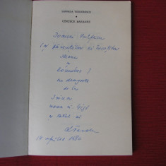 Leonida Teodorescu - Cantece barbare (dedicatie, autograf)