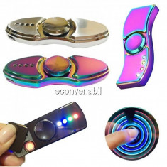 Bricheta Electrica USB Spinner Luminos Cadouri Barbati foto