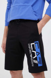 Cumpara ieftin EA7 Emporio Armani pantaloni scurti din bumbac culoarea negru