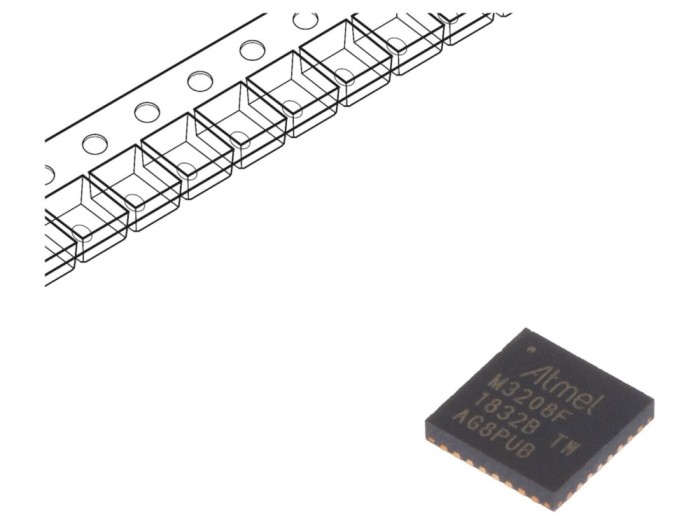 Microcontroler AVR QFN32 32kB FLASH