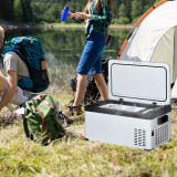 Outsunny Frigider Portabil cu Compresor Electric 20L cu Maner si Ecran LCD, pentru Autoturisme si Camioane