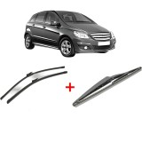 Cumpara ieftin Set 3 stergatoare MERCEDES-BENZ B-CLASS Sports Tourer (W245) din 2005 - 2011, pentru parbriz si luneta fata si spate auto, Bosch Twin, din cauciuc sil