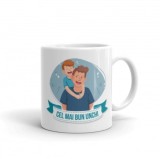 Cana alba personalizata &quot;Cel mai bun unchi&quot;, INOVATIX&reg;. 330ml, Oem