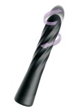 Vibrator Anal Twist Ecstacy, Silicon, USB Magnetic, Negru, 24.1 cm
