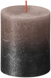 Lum&acirc;nare bolsius Rustic, Crăciun, Sunset Creamy Caramel+ Antracit, 80/68 mm