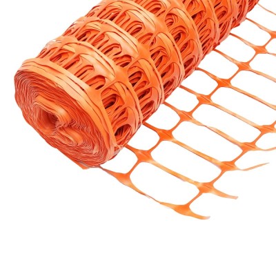 Plasa gard delimitare lucrari 1mx50m cu ochi 70x40mm, 110g/m portocaliu foto
