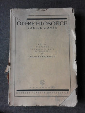 OPERE FILOSOFICE - VASILE CONTA foto