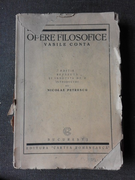OPERE FILOSOFICE - VASILE CONTA