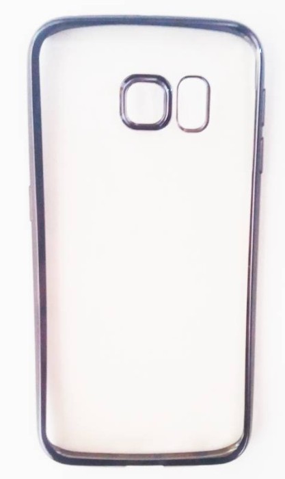 Husa E-TPU pentru Samsung S6 EDGE, silicon, margine neagra