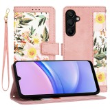 Husa flipcraft pentru samsung galaxy a15 4g / a15 5g - protectie 360, design floral, sweetheart pink