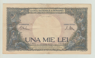 ROMANIA - 1000 LEI 1941 , MIHAI I , B1.112 foto