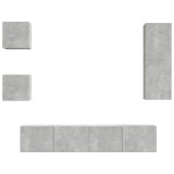 Cumpara ieftin Set dulap TV, 5 piese, gri beton, lemn prelucrat