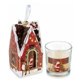 Lumanare parfumata Craciun in cutie cadou aroma Vanilie cm 7 x 7 x 14 H