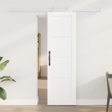 Ușă glisantă vidaXL cu set de hardware &#039;ORKDAL&#039;Alb Lemn Masiv Pin