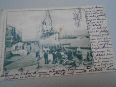 Carte postala, vaporul Regele Carol, 1901, circulat Ambulanta, foarte rara foto