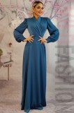 G818-4 Rochie eleganta cu material petrecut in fata