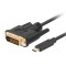 Cablu USB-C(M) DVI-D(24+1)(M) 3 m neg