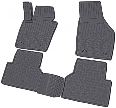Set de 4 covorase cauciuc 3D stil tavita premium Audi Q3 tip 8U 2011-2018 foto