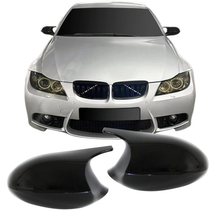 Capace oglinzi BMW E90 E91 NFL negru lucios