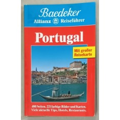 PORTUGAL , ALLIANZ REISEFUHRER , TEXT IN LIMBA GERMANA , LIPSA HARTA , 1996 , LIPSA HARTA