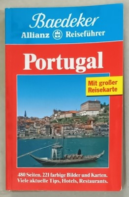 PORTUGAL , ALLIANZ REISEFUHRER , TEXT IN LIMBA GERMANA , LIPSA HARTA , 1996 , LIPSA HARTA foto