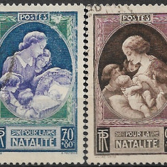 C1033 - Franta 1939 - Timbre ajutor 2v.stampilat,serie completa