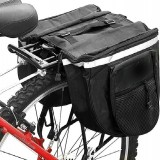 Geanta de transport negra pentru bicicleta cu 4 compartimente avx-rw1, AVEX