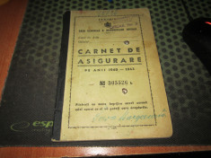 carnet de asigurare an 1940 1943 cu multe timbre c acte foto