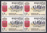 Spania 1984 - Statutul de Autonomie - Madrid, Bloc de 4, MNH