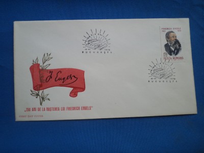 FDC 150 DE ANI DE LA NASTEREA LUI FRIEDERICH ENGELS /10 VII 1970 foto