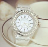 Ceas Activ LED - Jocuri de lumina 7 culori - 4 moduri flash - MyStyle Fashion Crystal Clasic watch, Geneva