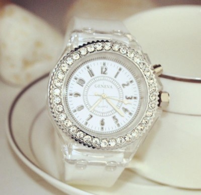 Ceas Activ LED - Jocuri de lumina 7 culori - 4 moduri flash - MyStyle Fashion Crystal Clasic watch foto
