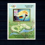Ajman 1971 - Jocurile Olimpice Munchen, flacăra olimpica, colita nedantelata neuzata