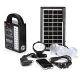Cumpara ieftin Kit Solar Camping GDPlus GD-8215, 3 Becuri LED, Lanterna Frontala, Incarcare USB, Panou Solar 9V, Acumulator 4V
