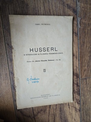 Husserl - Camil Petrescu foto